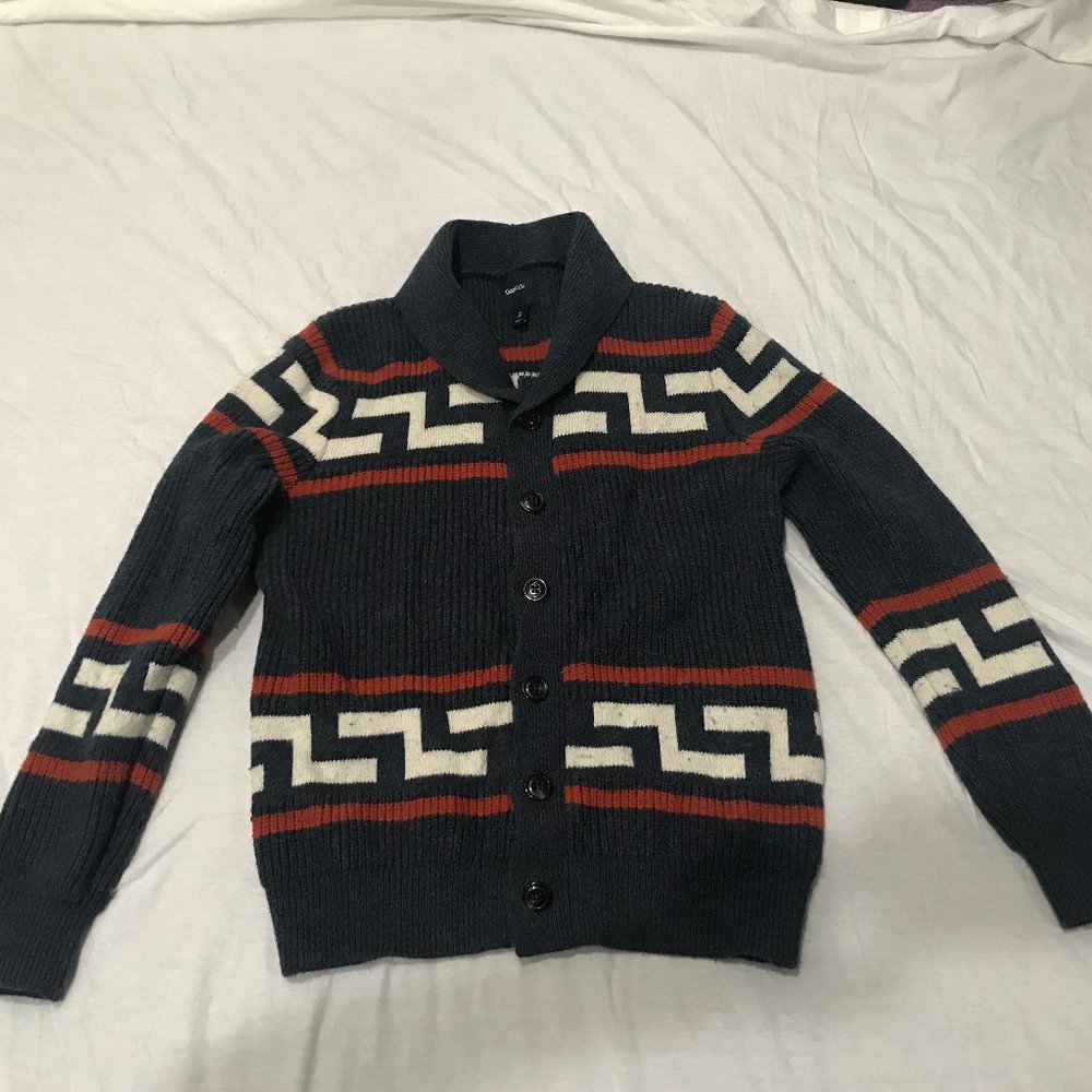 Patterned wool cardigan